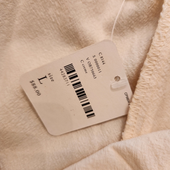 NEW Free People Wide Leg Wrap Pallazzo Pants Cream Size Large - Picture 5 of 8